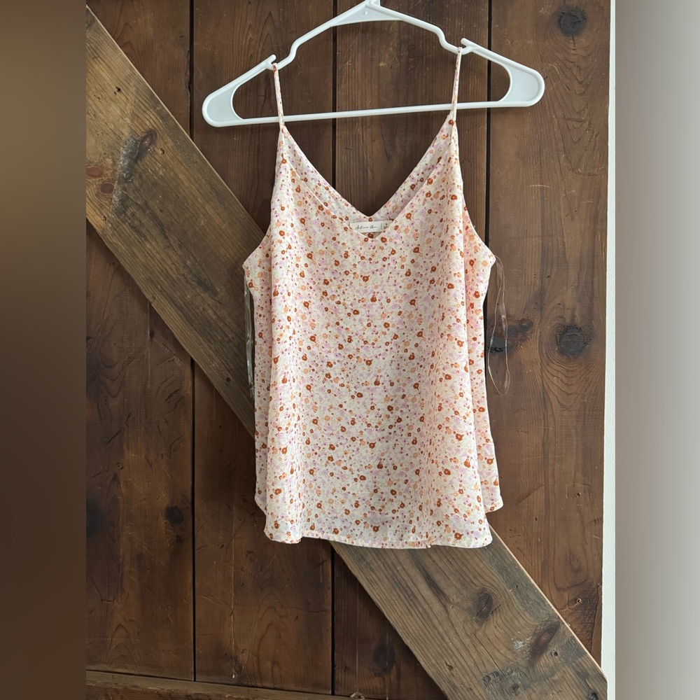 Active USA Floral Camisole in Cream and Orange